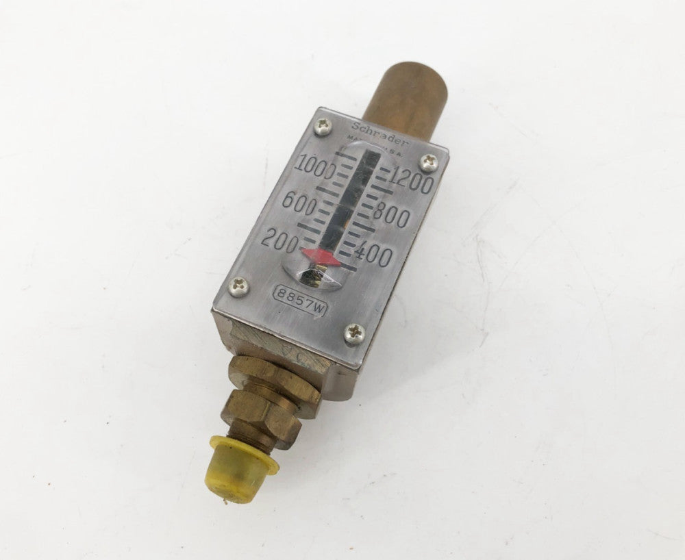 New Schrader 8857W Hydraulic Gauge Range 200-1200 PSIG - No Box