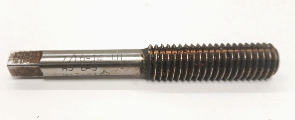 CLEVELAND FORMING THREAD TAP 7/16-14 LH HS B5 FLUTELESS OAL 3-1/8" BOTTOMING