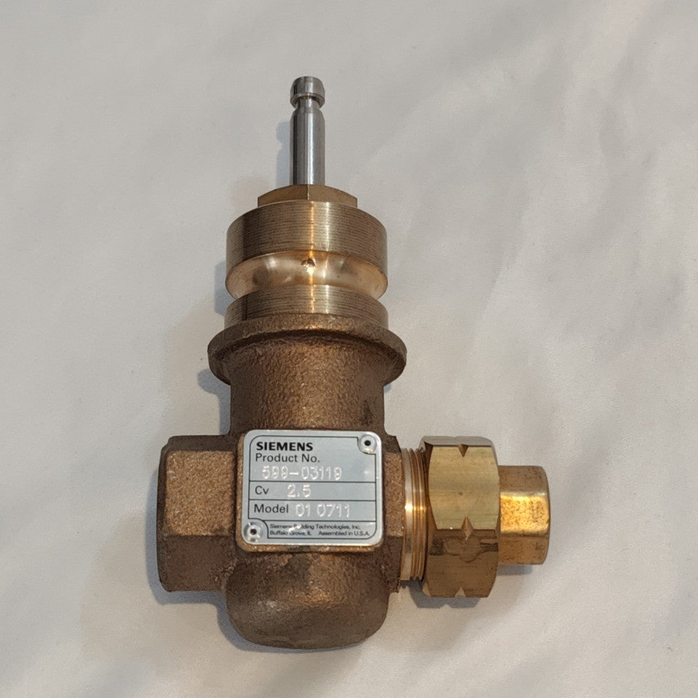 Siemens 599-03119 Cv 2.5 Model 010711 1/2in Brass Zone Valve 2 Way