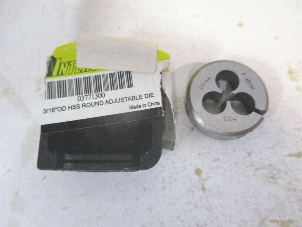 (314-1016) #4-48 UNF x 13/16" High Speed Steel RH Round Adjustable Die 