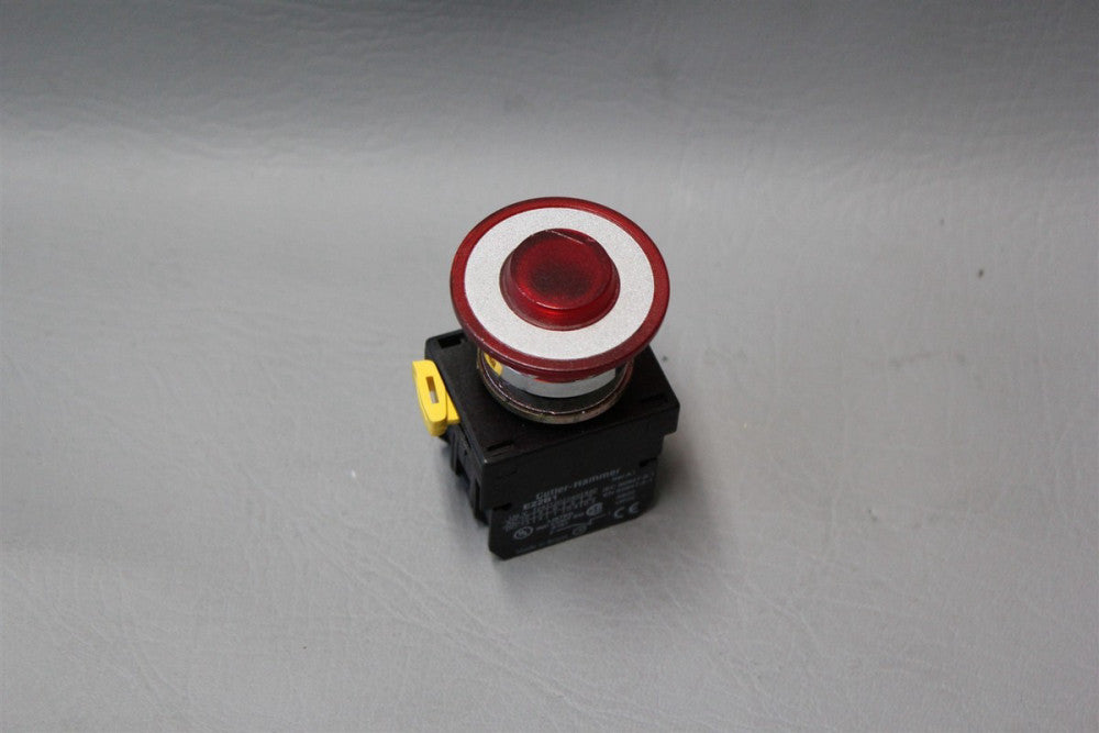 EATON/CUTLER HAMMER ILLUMINATED RED EMERGENCY STOP SWITCH PUSHBUTTON E22B2
