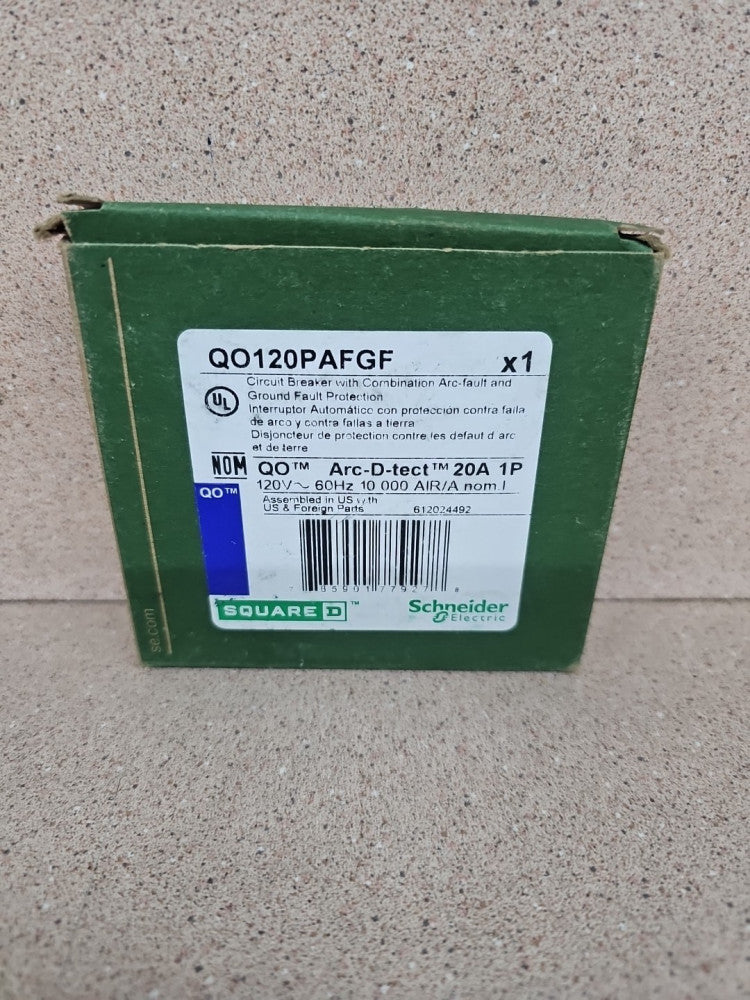 Square D QO120PAFGF 120V 20A Combination Miniature Circuit Breaker NTO