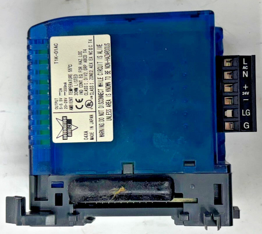 TERMINATOR 1/0 AC POWER SUPPLY T1K-01AC 120/240 VAC OUTPUT 5VDC/2A 24VDC/3000 MA