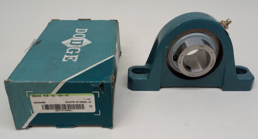 Dodge 058262 P2B-SC-104-HT Pillow Block Ball Bearing Unit 1-1/4" Bore 2 Bolt