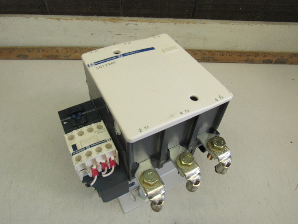 TELEMECANIQUE LC1F265S121 350A 600V 200HP 24V-COIL CONTACTOR XLNT USED TAKEOUT !