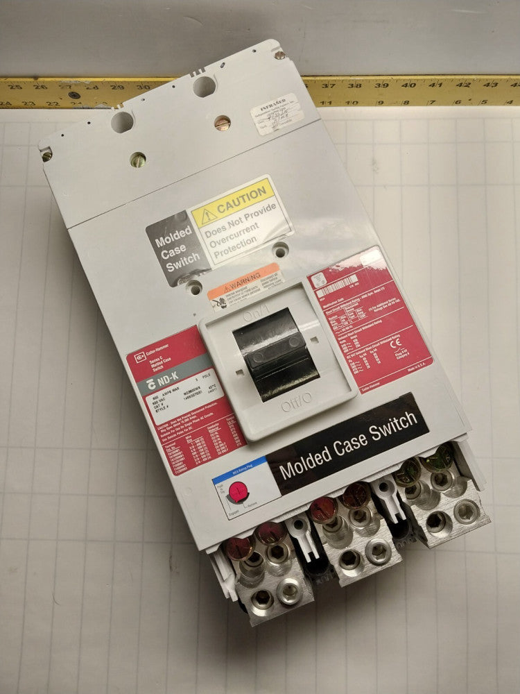CUTLER HAMMER 800 AMP MOLDED CASE SWITCH 600 VAC 3 POLE  ND3800WK