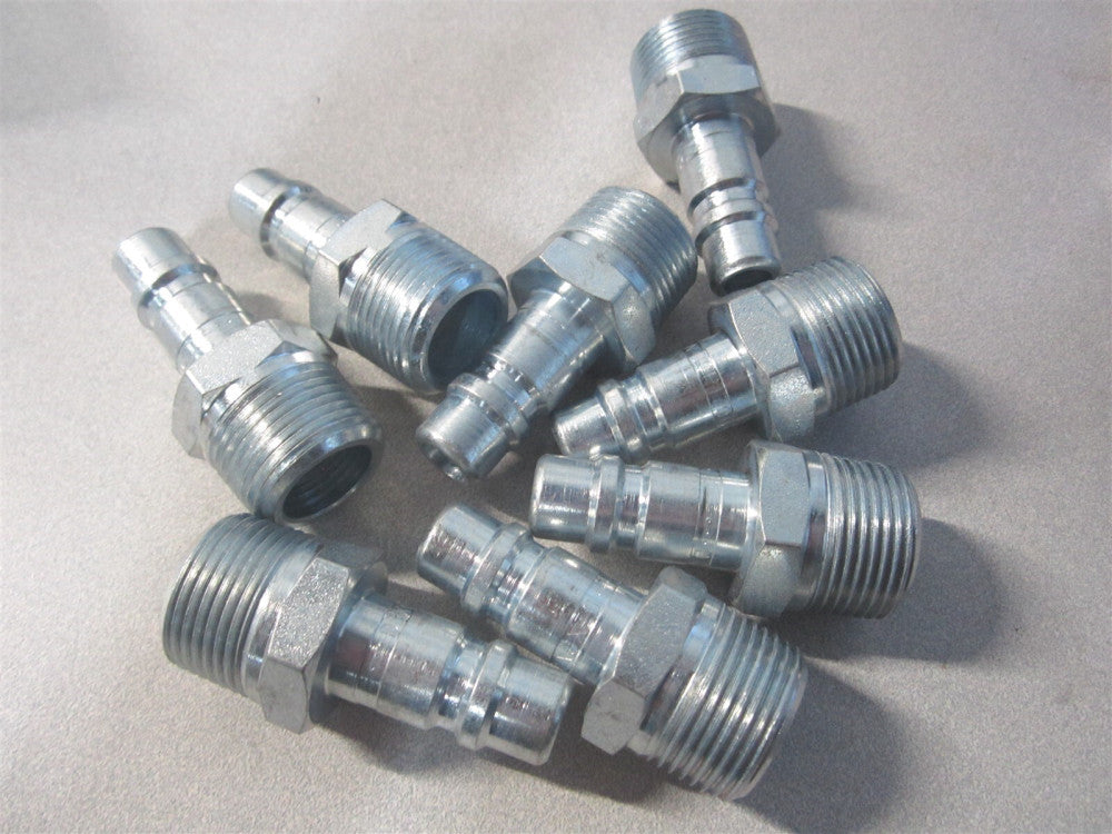 (DCP1706) 1/2" x 3/4" Male Quick Connect Pipe Coupler - Lot of 8