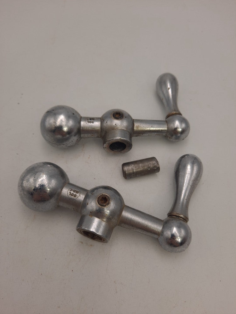2 Delta Rockwell 4.5" Hand  Crank Ball Handles 1/2" Shaft/Set Screw  DDL-160-C  