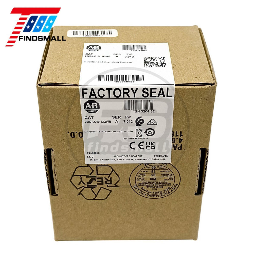 New Sealed Allen-Bradley 2080-LC10-12QWB Ser A Micro810 12 I/O Controller