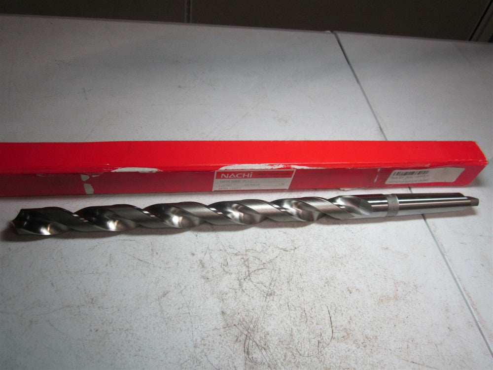 Nachi (1059325) 63/64" Size, 3MT 118° 18" OAL High Speed Steel Taper Shank Drill