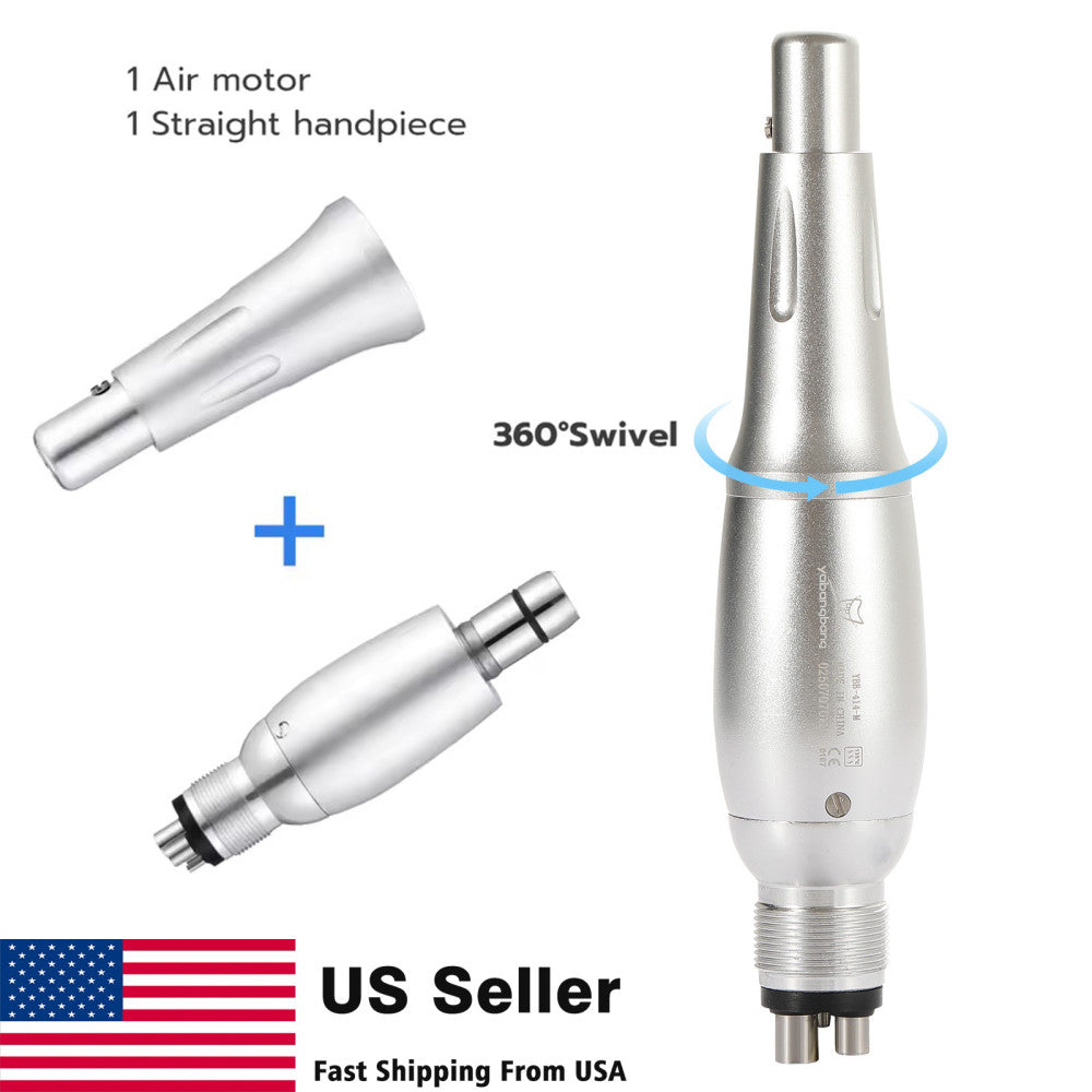 360° Swivel Dental Hygiene Prophy Handpiece Air Motor 4 Holes W/ 4:1 Nose cone