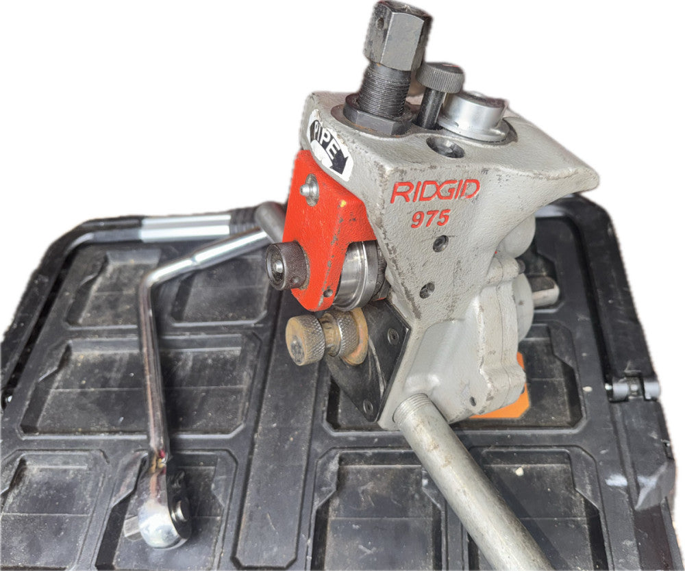 RIDGID 975 Roll Groover  1-1/4" To 6" Fits Ridgid 300 Threader Excellent