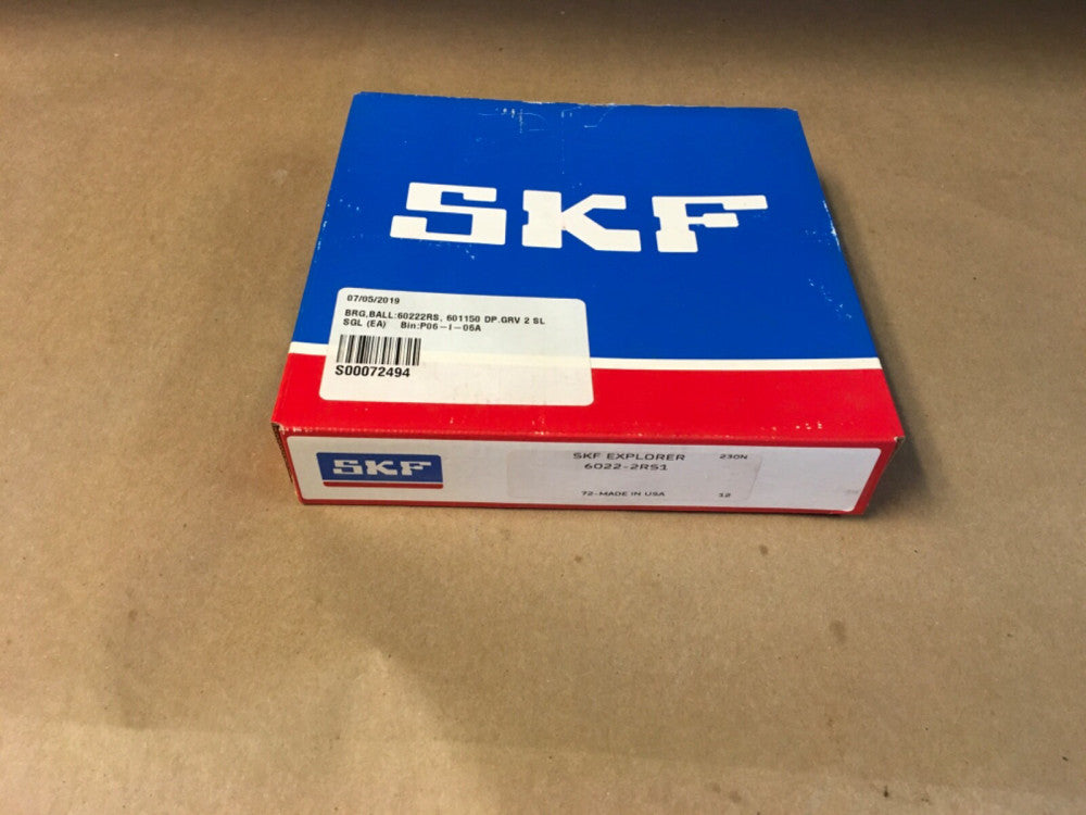 SKF Explorer 6022-2RS1  Single Row Ball Bearing  (KB)
