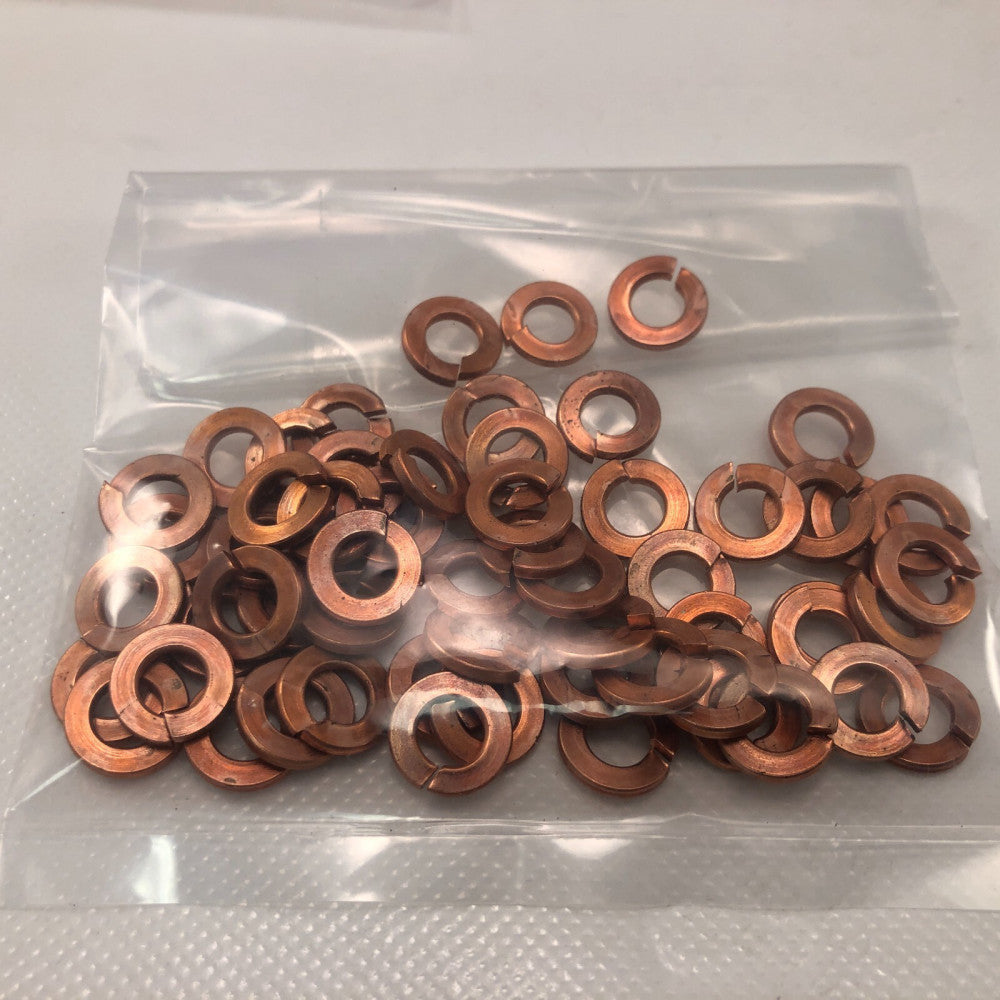 1/4"  COPPER CLAD Lock Washers TELCOM GRADE (Bag of 50)  NEW
