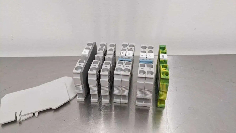 8 Pack Siemens 8WH2 000-0AH00 Spring Loaded Terminal 6mm Gray Green