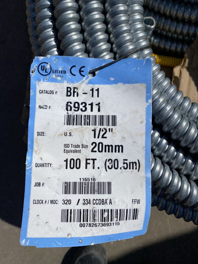 BRAND NEW 69311 Electri-Flex Un-Jacketed Metallic Flexible Conduit, BR-11 Series