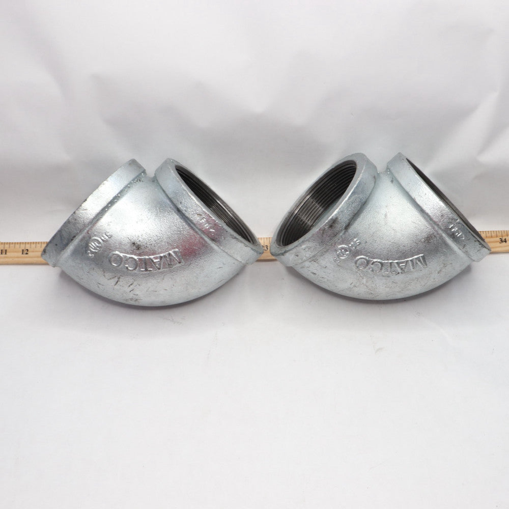 Matco Elbow Fittings Galvanized Malleable Iron 90-Degree 4"