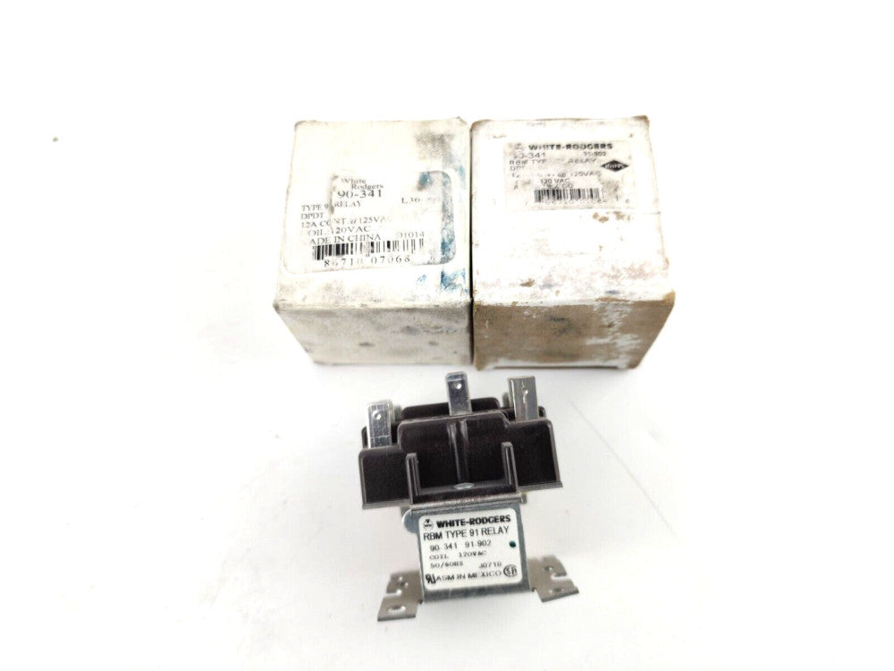 2pcs White-Rodgers 90-341 Switching Relay 120V Coil DPDT 120/250VAC 50/60Hz