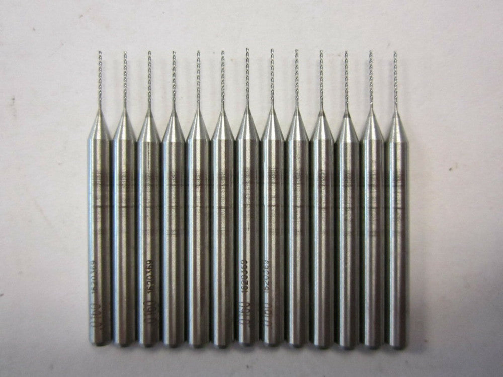 Kemmer-Praezision SH38M0400055 0.0160 Tungsten Carbide Micro-Drill Bit - Qty 13
