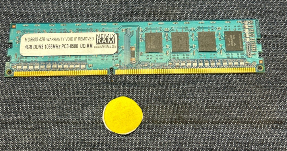 NEMIX RAM MEMORY MODULE MD8500-428 4GB DDR3 1066MHz PC3-8500