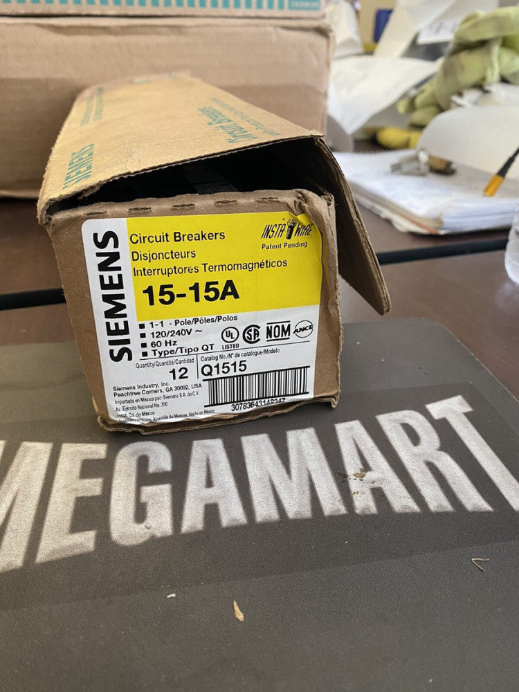 BRAND NEW Siemens Q1515nc Miniature Circuit Breaker, 15/15 A, 120V Ac, 1POLE 