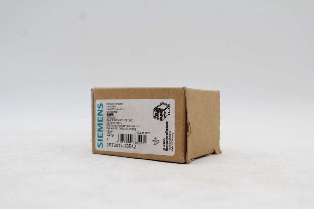 Siemens 3RT2017-1BB42 3-Pole Power Contactor