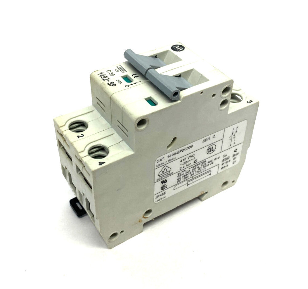 Allen Bradley 1492-SP2C300 Ser. C Circuit Breaker 2-Pole 30A