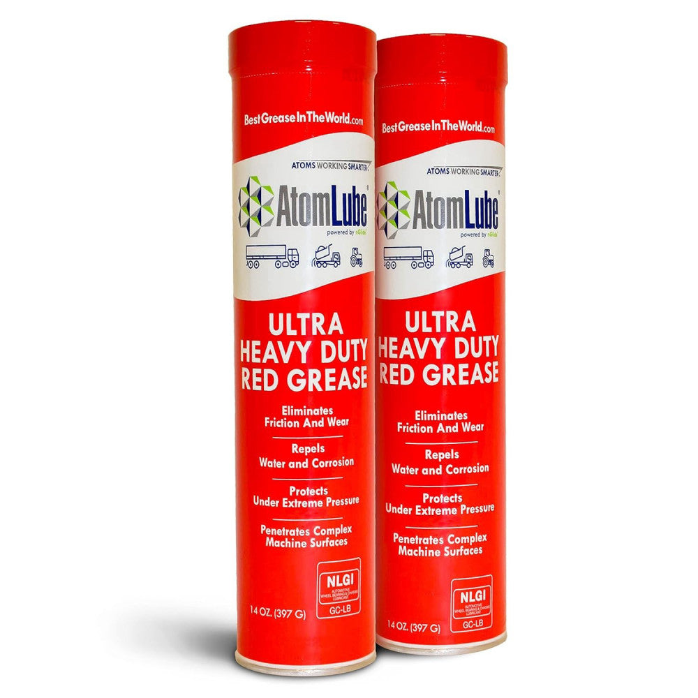 Ultra Heavy Duty Red Grease, 2-Pack of 14 Oz. Tubes| Waterproof & High 