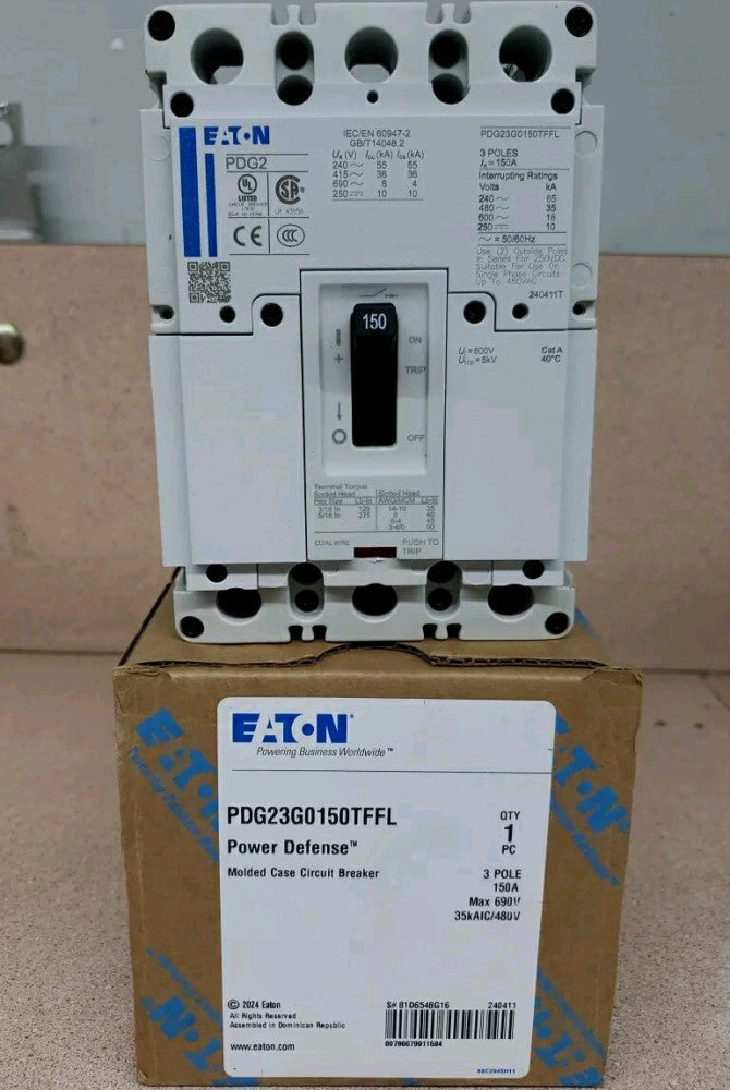 Eaton PDG23G0150TFFL 3 pole 150 Amp 600 volt New!