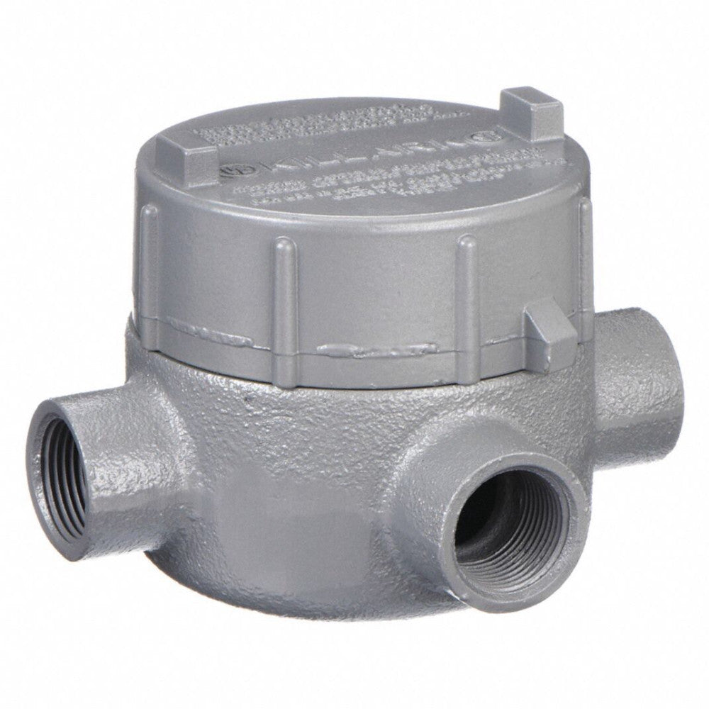 HUBBELL KILLARK GECXT-2M Conduit Outlet Body, Ductile Iron, X, 3/4 In.