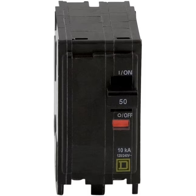 Set of 2 Square D Homeline Breakers 50Amp Standard Trip Circuit 