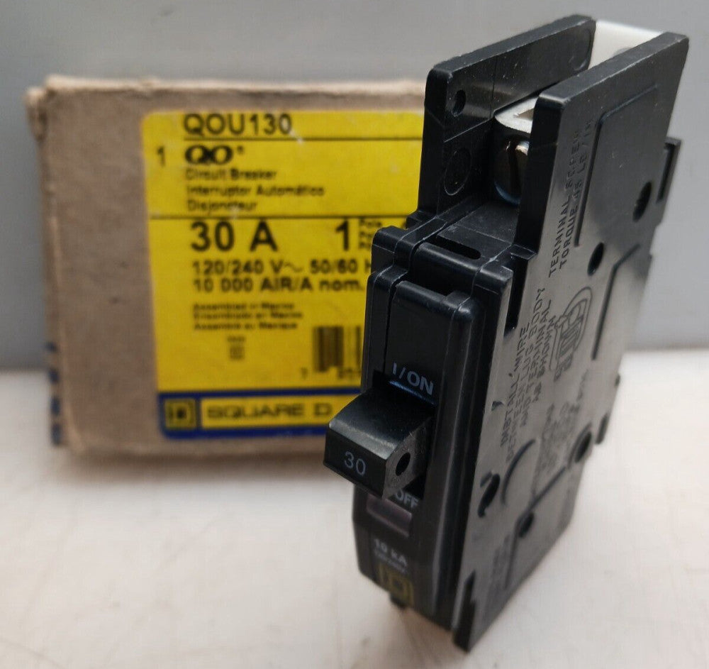 NEW SQUARE D 30 AMP CIRCUIT BREAKER 1 POLE 120/240 VAC QOU130