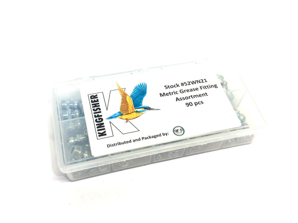 Kingfisher 52WN21 Metric Type Grease Fitting Kit 90 PCS