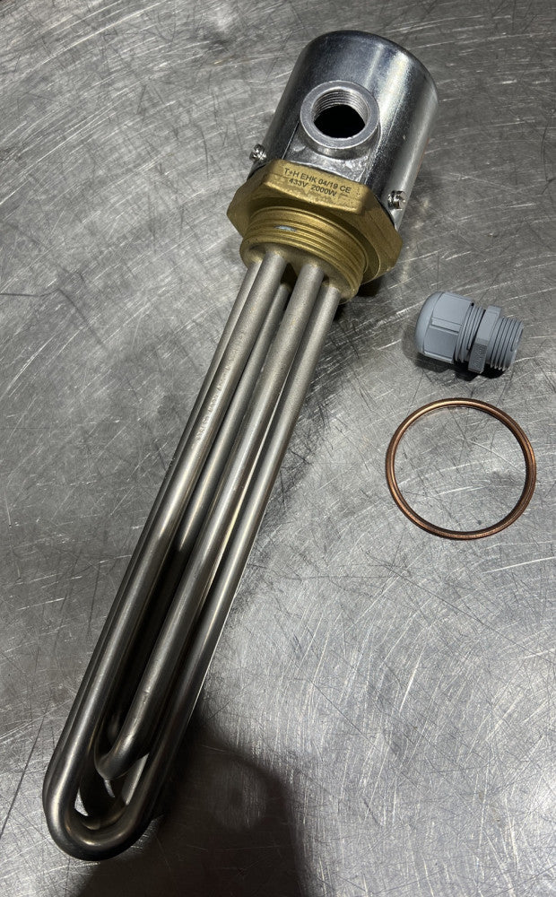 Nos Surplus T+H Immersion heater 433V 2000W 8” Watts Nos Surplus