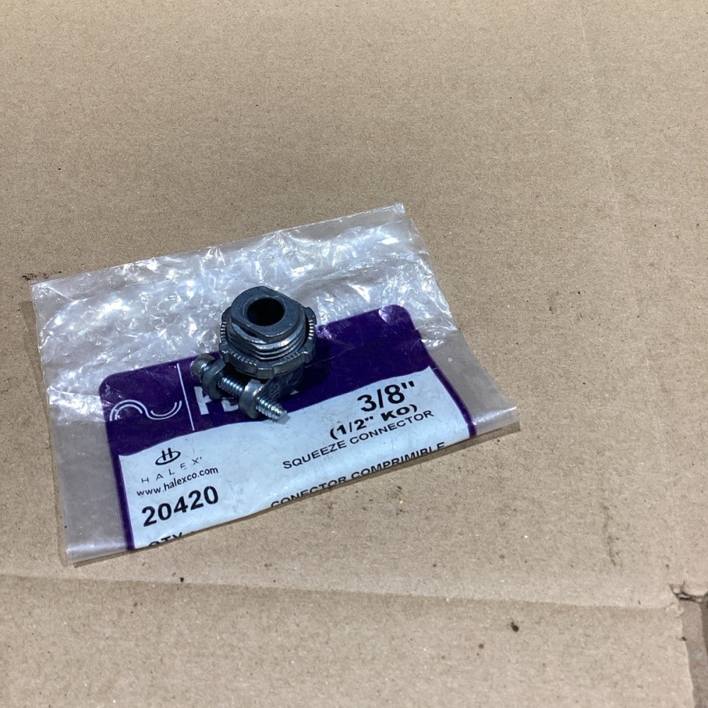 Halex 3/8 In. Straight Squeeze Armored Cable/Conduit Connector 20420 (QTY 1)