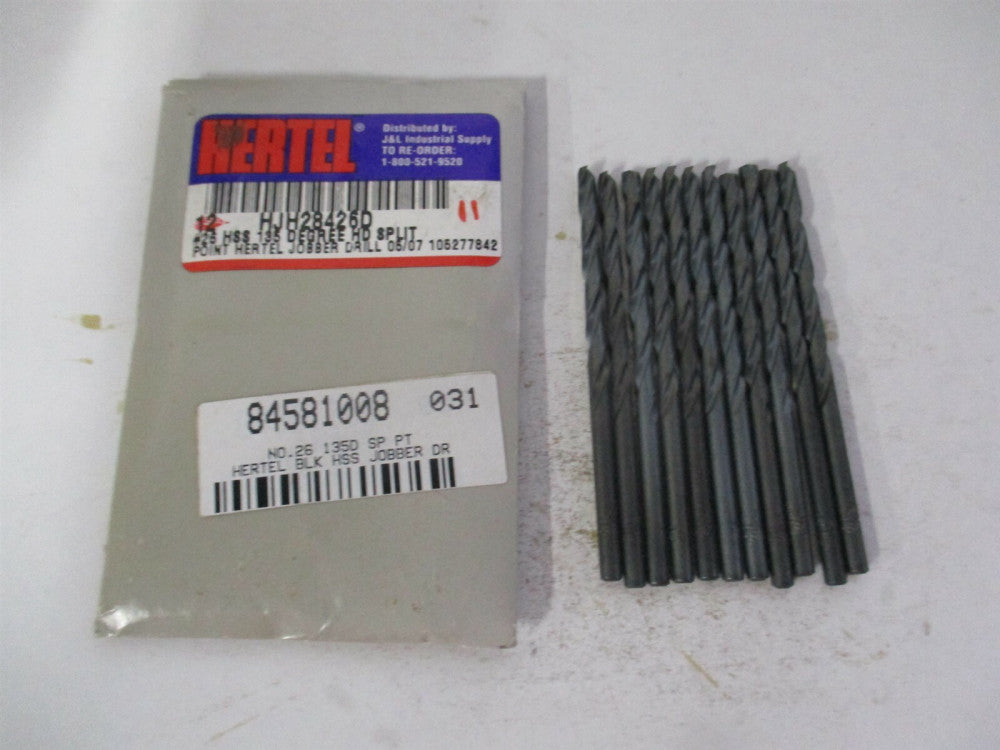 (84591008) #26 1-7/8" x 3" OAL 135° HSS Split Point Jobber Drill - Qty 11