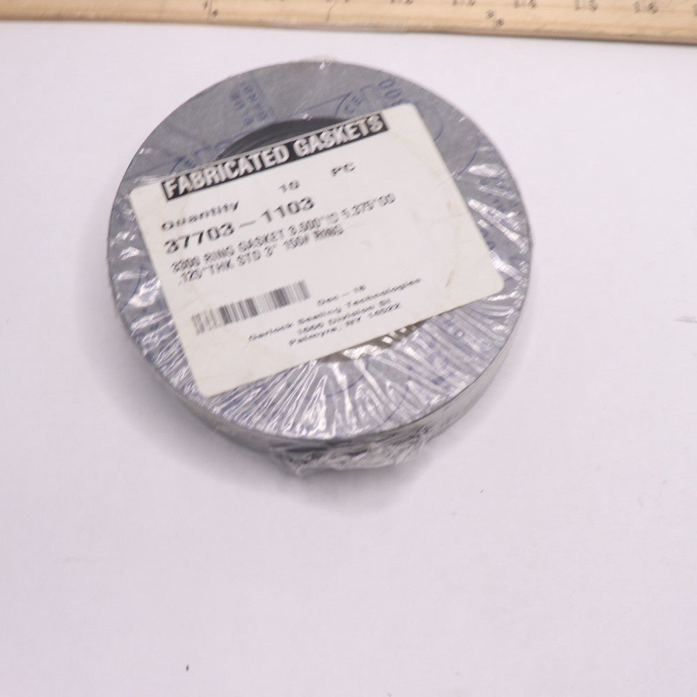 (10-Pk) Ring Gasket Aramid Fiber with Neoprene Binder 0.125" Thick 
