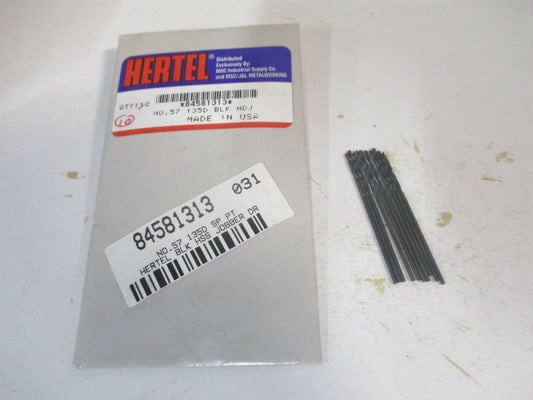 (84581313) #57 3/4" x 1-3/4" OAL 135° High Speed Steel Jobber Drill - Qty 10