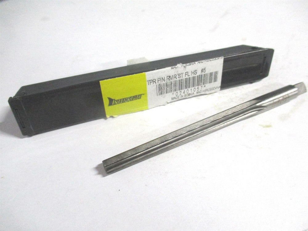 (SM24N05) #5 0.2994" x 0.2409" x 5/16" x 2-13/16" OAL HSS RH Taper Pin Reamer 
