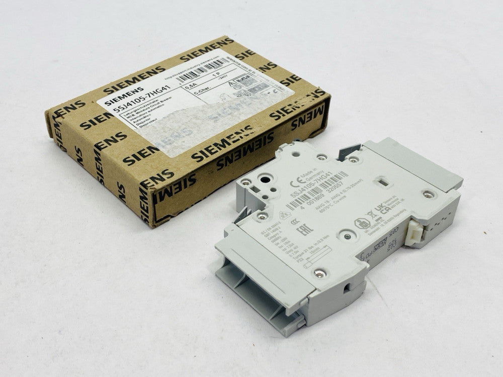 Siemens 5SJ4105-7HG41 Miniature Circuit Breaker 1-Pole 0.5A 240V
