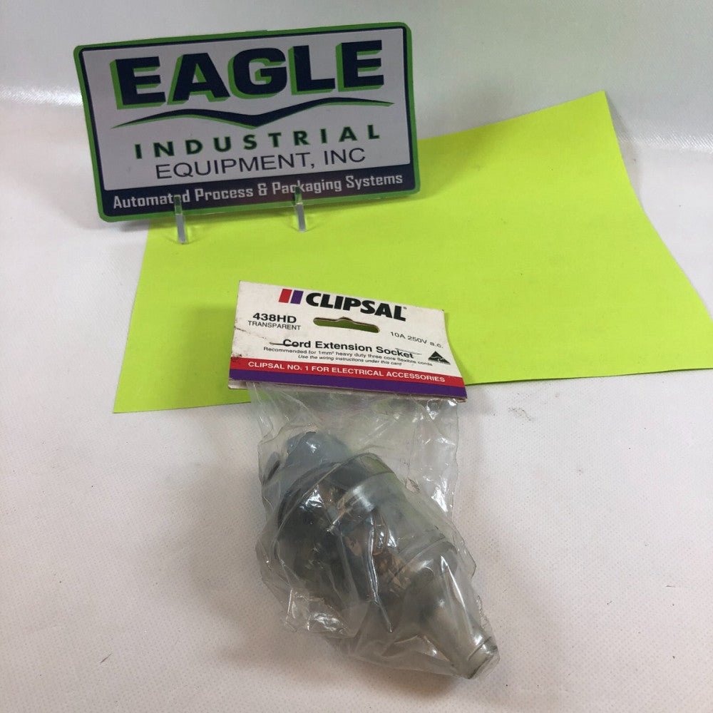 Clipsal 438HD Transparent 10A 250VAC Cord Extension Socket   Ships from USA