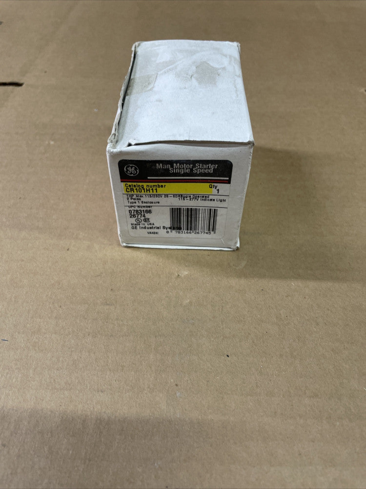 GE NEMA MANUAL TOGGLE MOTOR STARTER, CR101H11