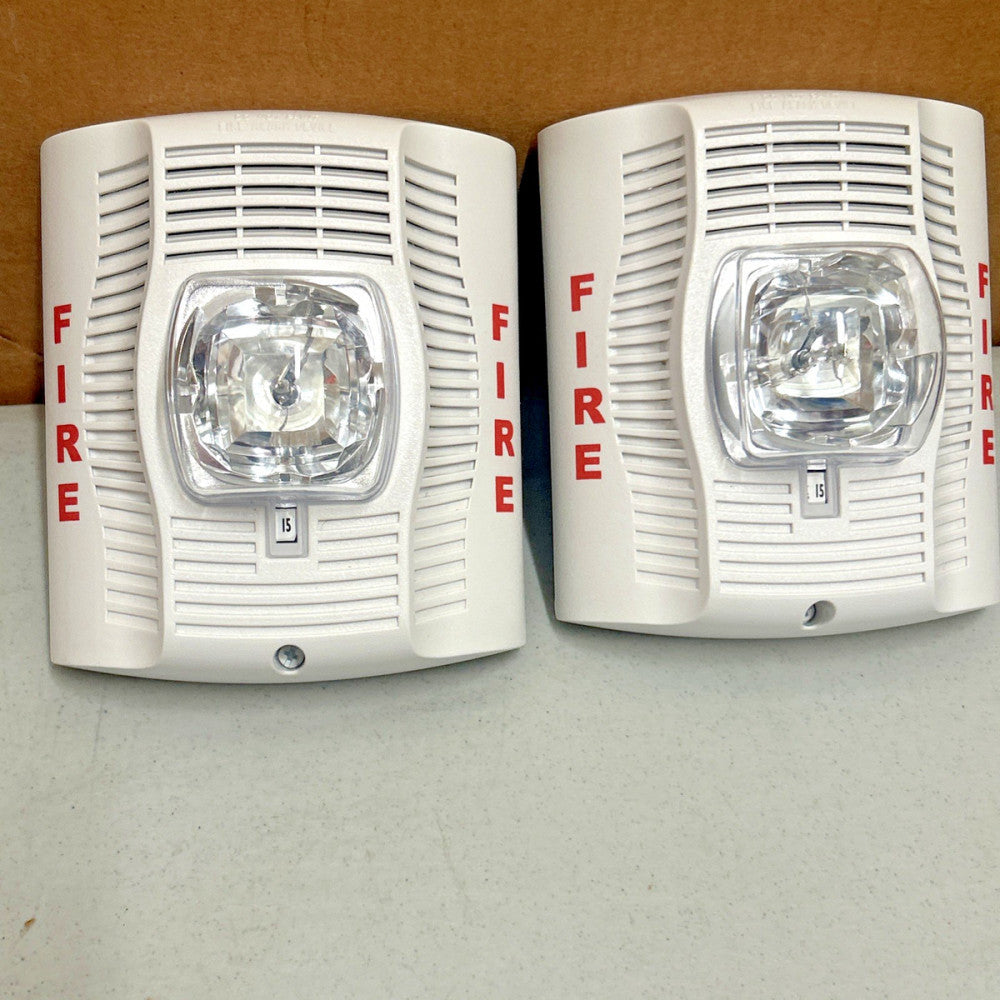 SYSTEM SENSOR SPSW Fire Speaker Strobe Alarm White -Lot Of -2- (z)