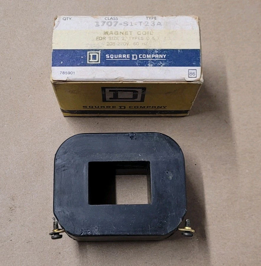 Square D 1707-S1-T23A Magnet Coil For Size 2 Starter 208-220V