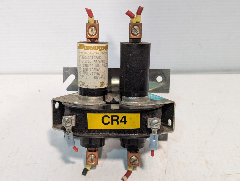 Durakool 2M35A120Ac Relay 35 Amp 600 Volt 1Ph 2 Pole Coil 120Vac