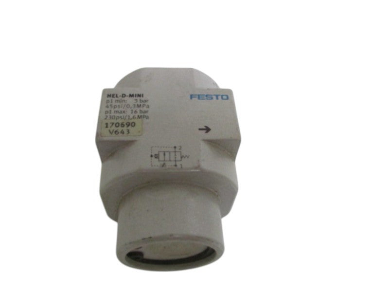 FESTO HEL-D-MINI PNEUMATIC ON/OFF VALVE  UNMP