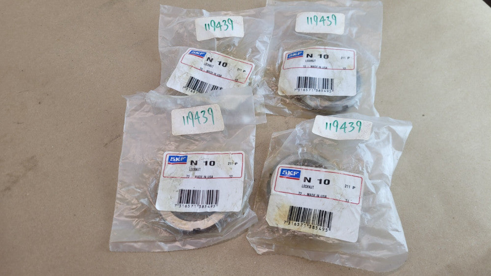 Lot of 4 SKF N10 Bearing Locknuts