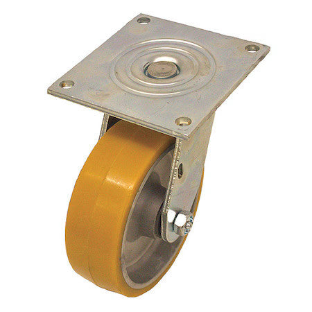 Zoro Select P21r-Ua050r-15 Plate Caster,1100 Lb. Ld Rating,Roller