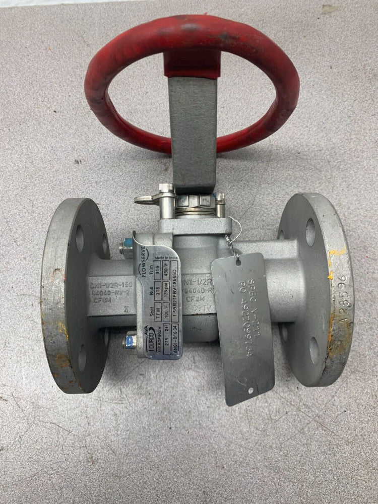 NEW DURCO MICROFINISH FLOWSERVE 1" STAINLESS BALL VALVE 1.5BR21FRVTX666D