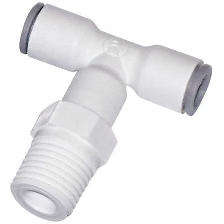 Liquifit 6508 60 18Wp2 Push-Fit Tee Fitting, 3/8 In Tube Size, Nylon, White, 10